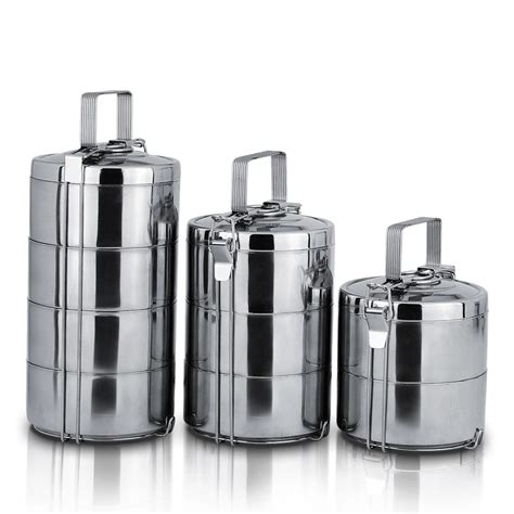 onyx stainless steel sandwich box|4 Layer Tiffin Food Storage Container .